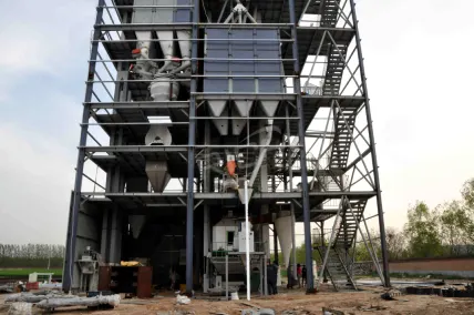 5-7T/H animal feed production line installation site in South Africa, complete automatic feed mill tower